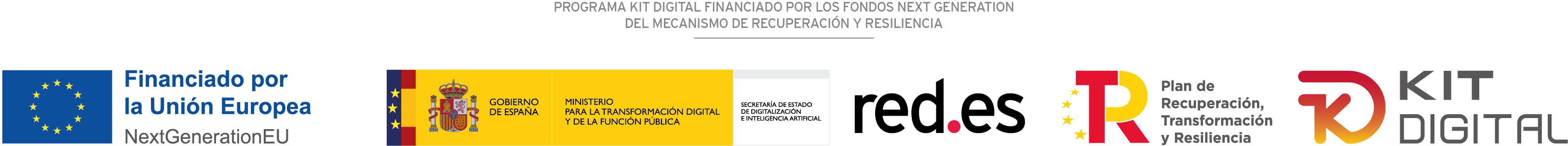 Logos Kit Digital - Gobierno de España, red.es, NextGenerationEU